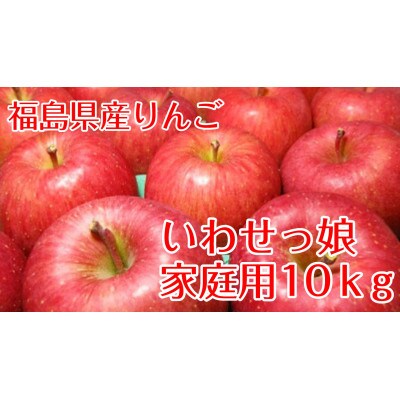 【訳あり家庭用りんご】福島県のリンゴ　いわせっ娘10kg(32〜46玉)【1362074】