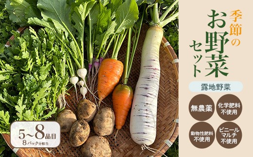 先行予約！2026年8月上旬より順次発送【自然農法】季節のお野菜セット　【07208-0805】