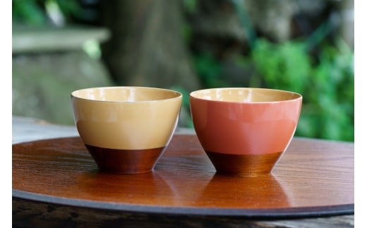 本漆　塗分けカップ花つぼみ　【07208-0230】