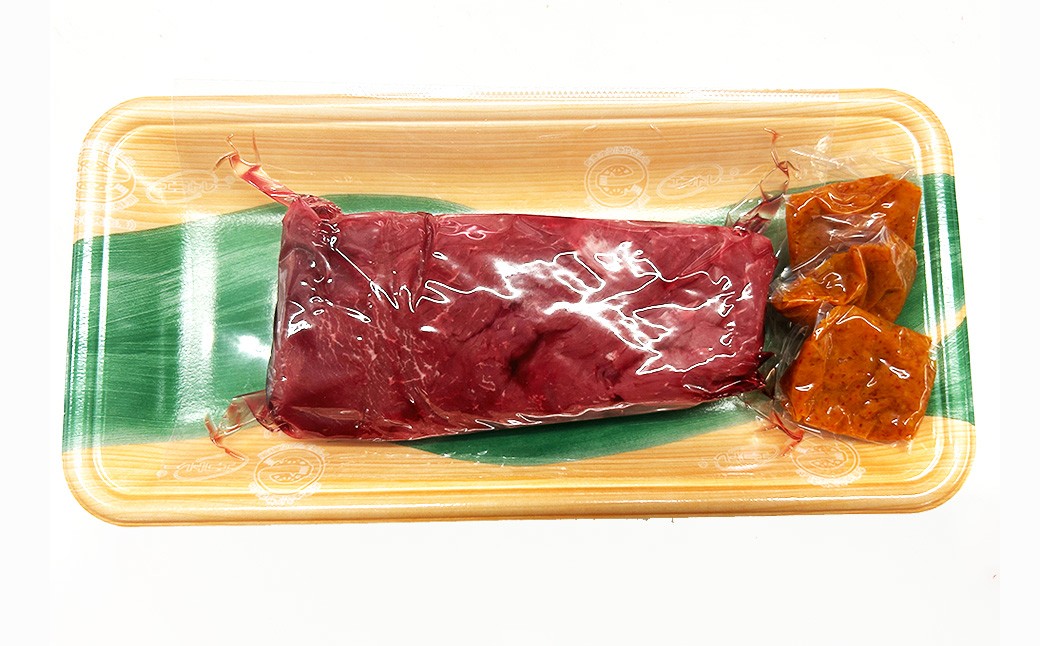 馬刺し　国産　赤身　モモブロック　約200g　辛味噌付き　会津　喜多方　真空パック　冷凍　名物　辛みそ【07208-0642】