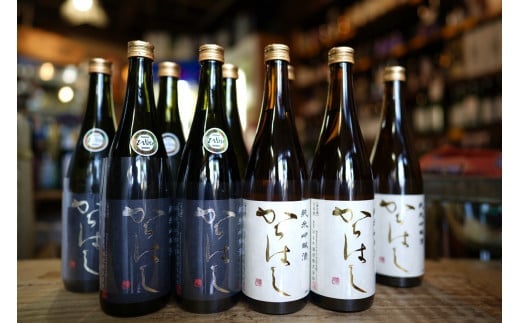 日本酒　會津ほまれ限定酒「からはし」純米吟醸　山田錦　「からはし」純米吟醸　夢の香　720ml　各5本　計10本　会津漆器酒器　セット　ギフト　お土産　飲み比べ　会津　喜多方【07208-0075】