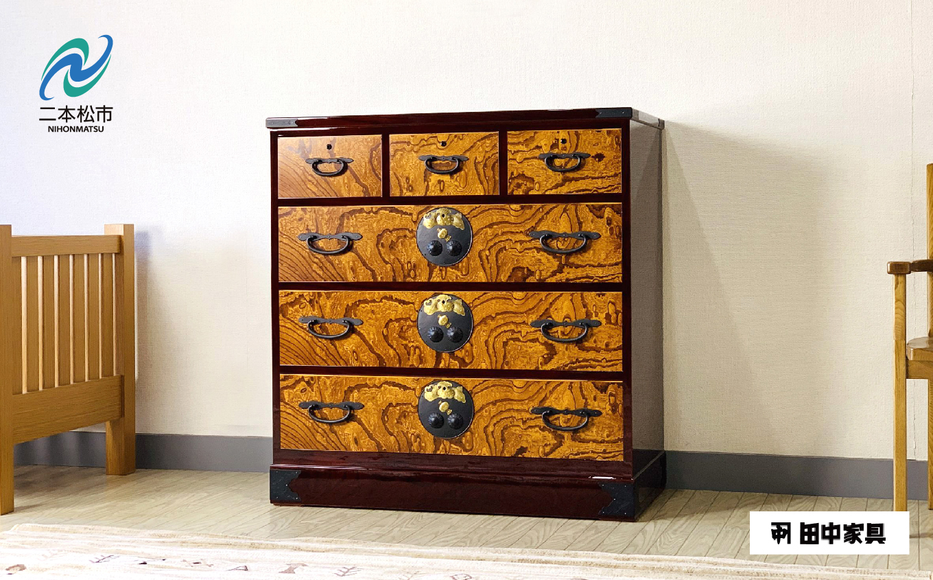 30伝統箪笥 三の三 〈創業明治2年、田中家具謹製〉二本松伝統家具 人気 ランキング おすすめ ギフト 故郷 ふるさと 納税 福島 ふくしま 二本松市 送料無【田中家具】