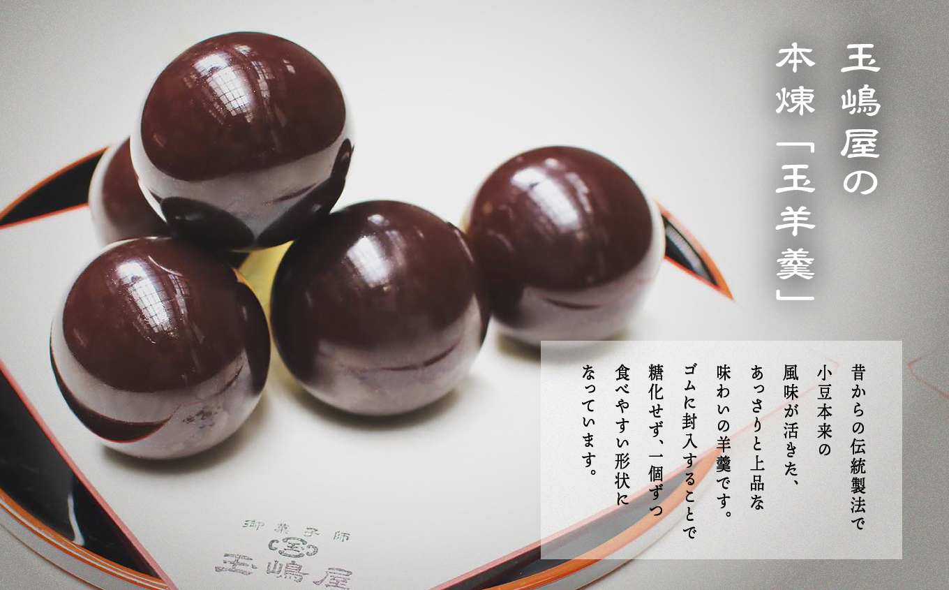 二本松の名物 銘菓《玉嶋屋の玉羊羹》20個入り 羊羹 ようかん 玉羊羹 銘菓 玉嶋屋 和菓子 餡子 あんこ おすすめ お中元 お歳暮 ギフト 二本松市 ふくしま 福島県 送料無料【株式会社玉嶋屋】