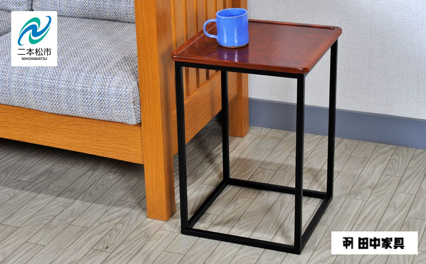 〈創業明治2 年、田中家具謹製〉けやきのサイドテーブル 1 段 #1 家具 伝統工芸 サイドテーブル テーブル 机 インテリア 暮らし 伝統 おすすめ お中元 お歳暮 ギフト 二本松市 ふくしま 福島県 送料無料【田中家具】