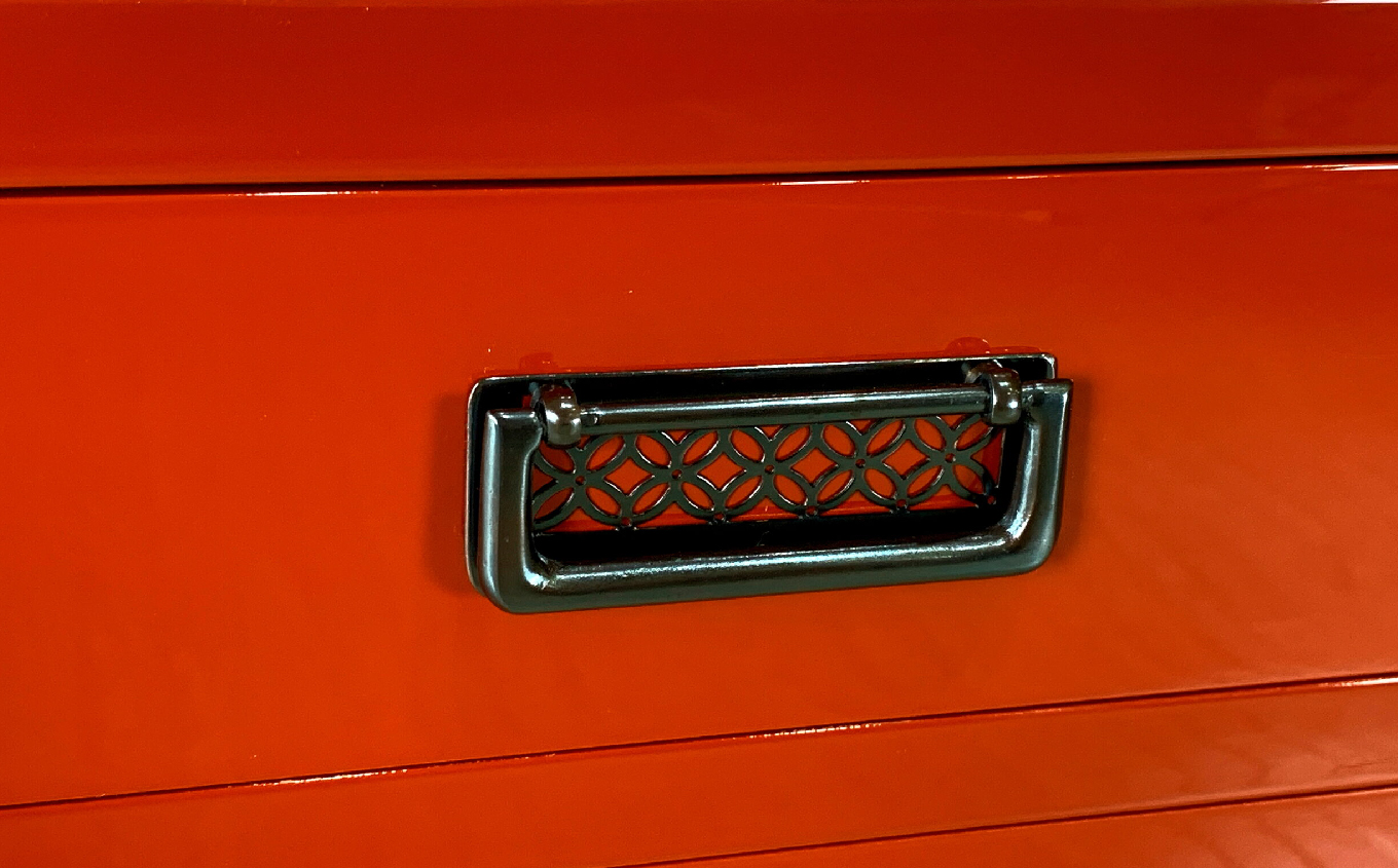 70巾桐モダンコンソールテーブル 両開 朱 《創業明治2年 田中家具 謹製》 家具 伝統 暮らし インテリア 人気 ランキング おすすめ ギフト 故郷 ふるさと 納税 福島 ふくしま 二本松市 送料無料【田中家具】