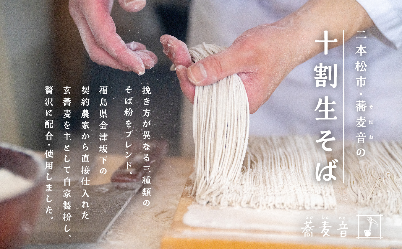 蕎麦音の十割生そば 3人前 つゆ 本わさび入り  麺 そば 蕎麦 10割 十割そば 十割蕎麦 グルメ つゆ わさび セット 人気 ランキング おすすめ ギフト 故郷 ふるさと 納税 福島 ふくしま 二本松市 送料無料【株式会社和ごころ】