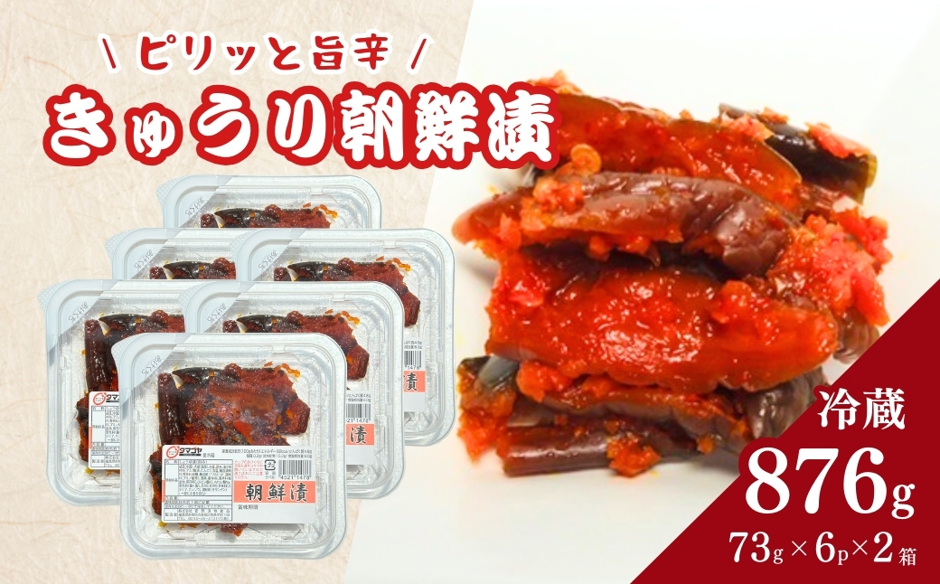 生カップきゅうり朝鮮漬 (タマゴヤの朝鮮漬) 876g(73g×6パック×2箱) | キムチ きゅうり 漬物 詰め合わせ ギフト 贈り物 贈答品 おかず香の蔵