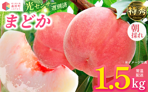 もも【まどか・2026年産】特秀1.5kg　桑折町産　JAふくしま未来　桃　献上桃の郷　【07301-0137】