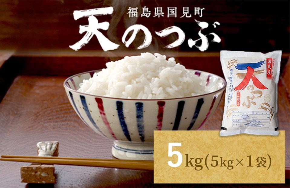 【令和8年産】米　国見町産　天のつぶ  5kg　5kg×1袋 ※2026年10月～発送