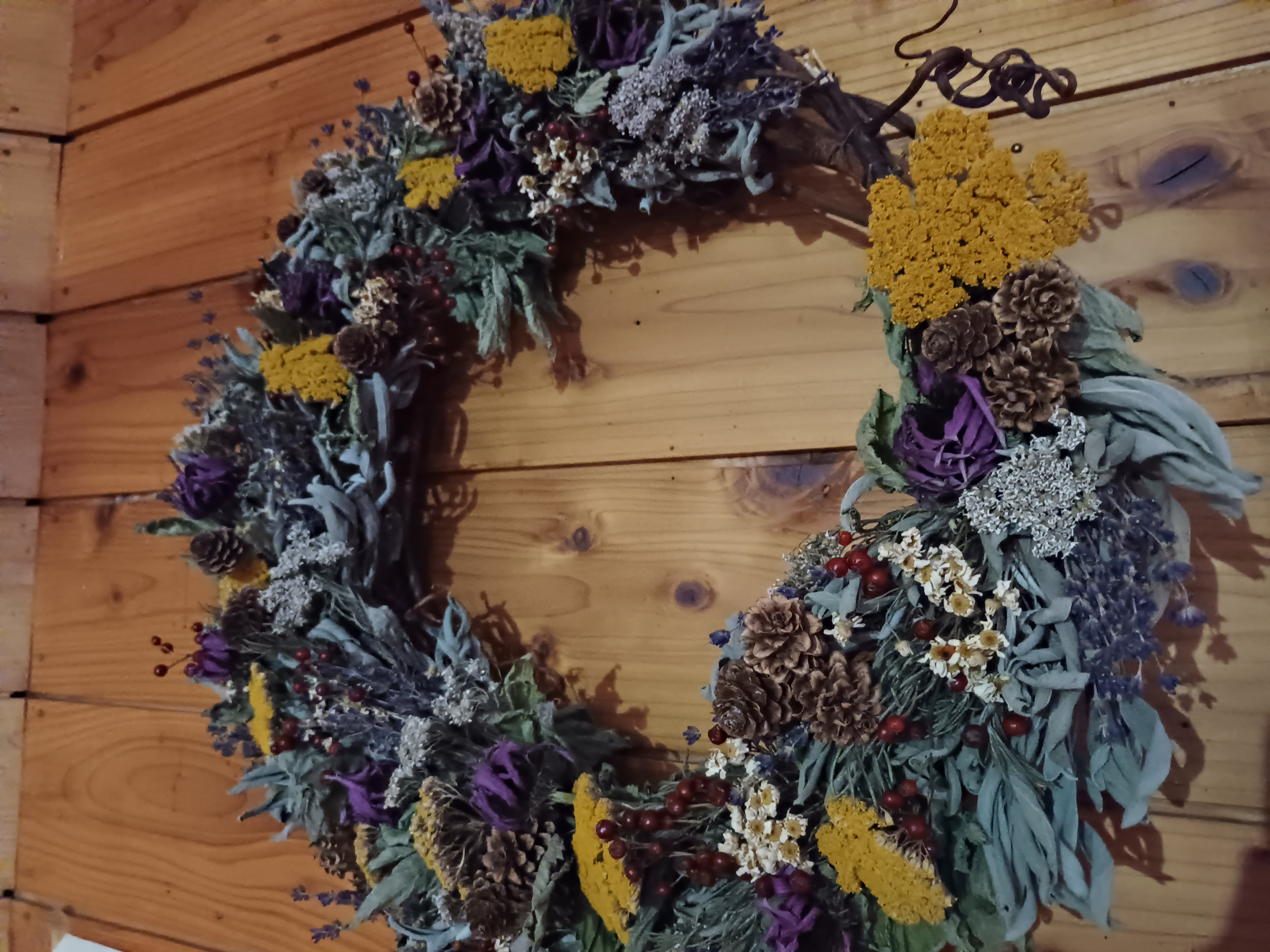 クリスマスリース【ハーブを使った自然風合い】(40cm) KBU006