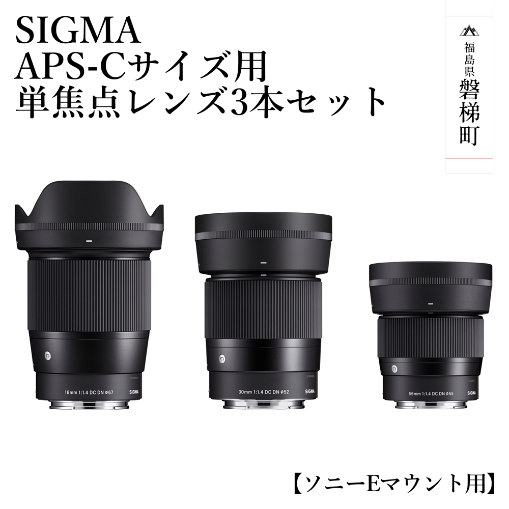 ふるさと納税】SIGMA APS-Cサイズ用 単焦点レンズ3本セット（ソニーE