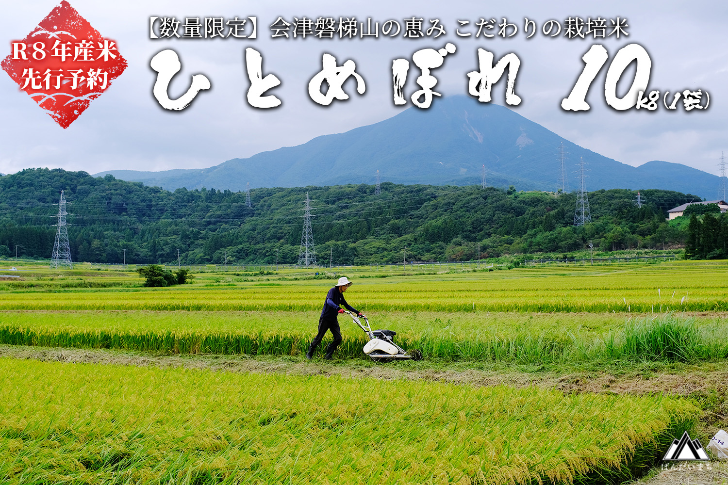 【先行予約】【令和8年産米・新米】ひとめぼれ10kg　会津磐梯山の恵みこだわり栽培米　令和8年10月下旬頃より発送予定