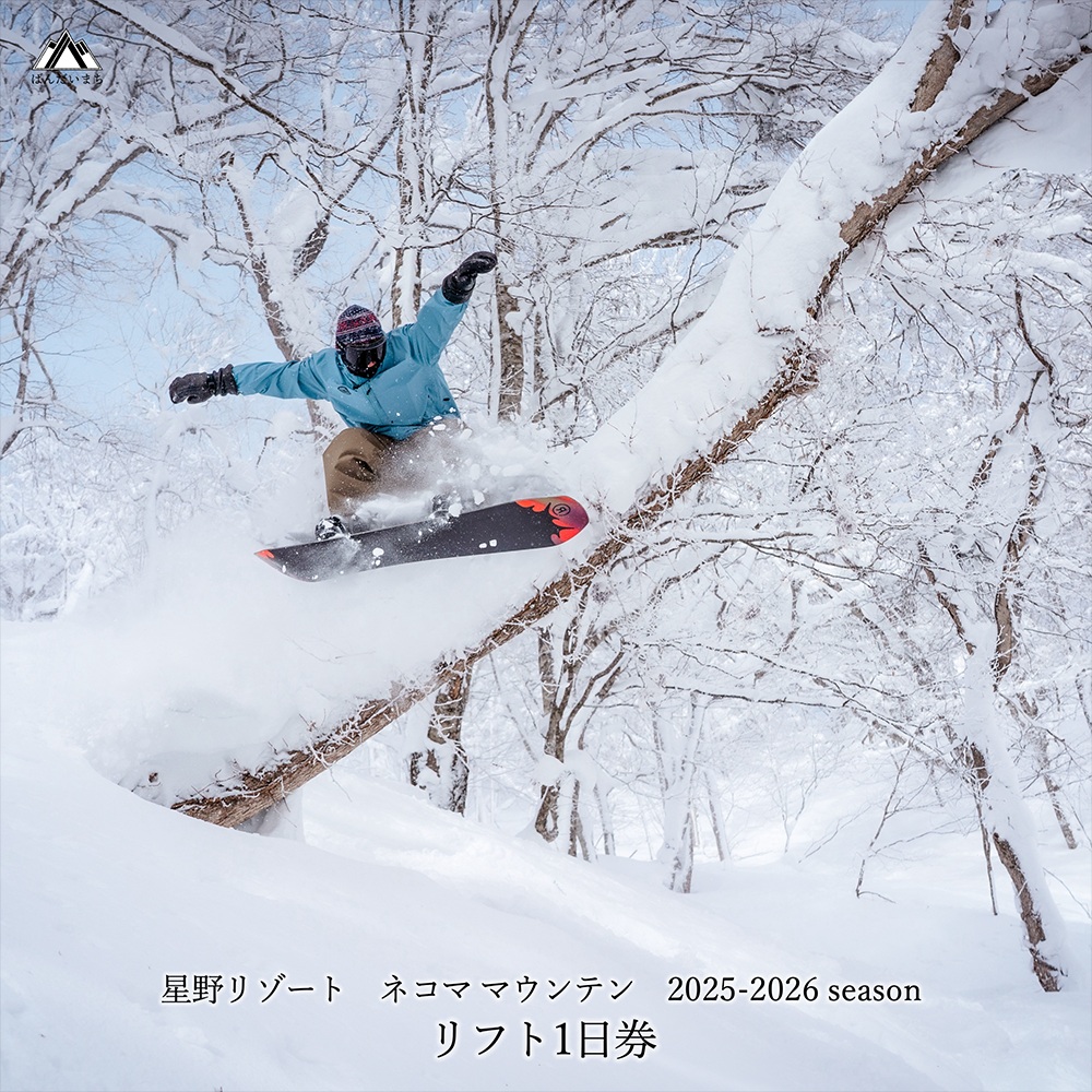 2025-2026シーズン 星野リゾート　ネコマ マウンテン（旧アルツ磐梯・旧猫魔スキー場）リフト１日券
