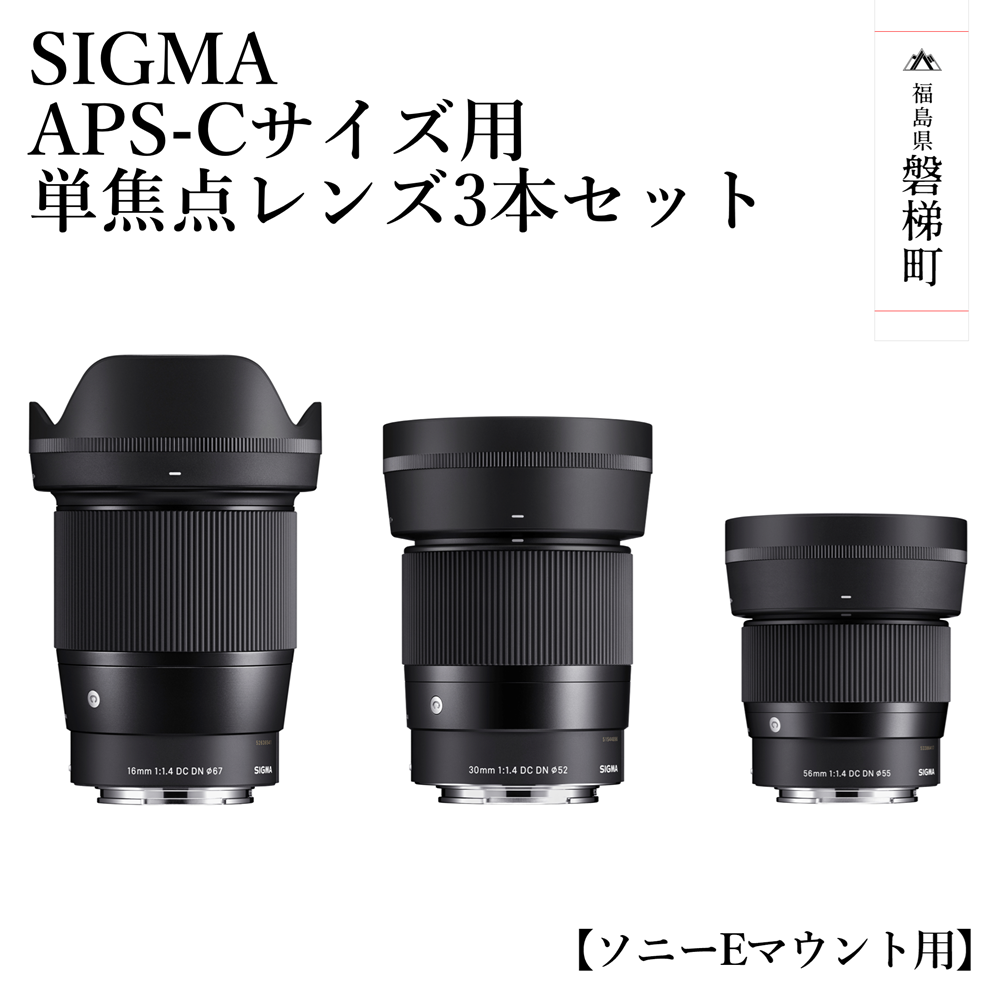 SIGMA APS-Cサイズ用 単焦点レンズ3本セット（ソニーEマウント用）