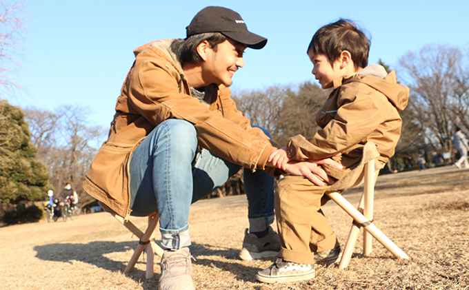 麻のアウトドアチェア/キャンプチェアー等で『すわるんです』4個