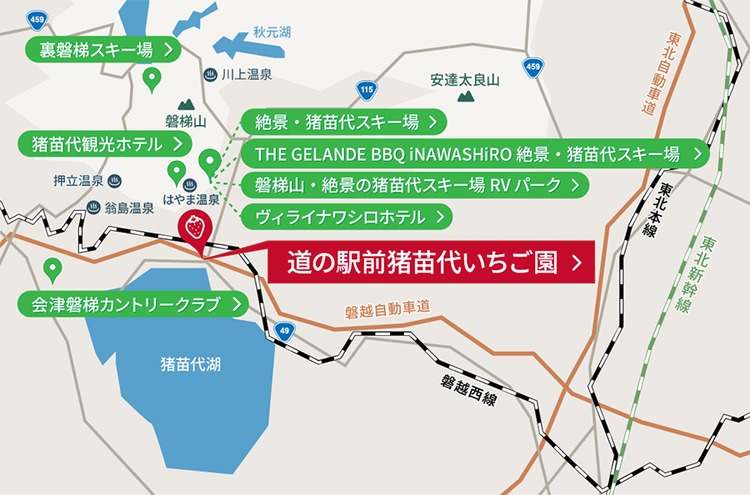 いちご狩り 1年中 「道の駅前 猪苗代 いちご園」 こども1名チケット（4歳〜小学生） ｜ 苺 通年 猪苗代・会津地域