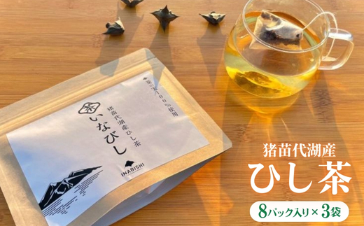 【先行予約】猪苗代湖産 ひし茶 (贈答用) 3パック ティーバッグ 贈答用 茶 福島 【令和7度産 新茶 2025年12月上旬発送開始】