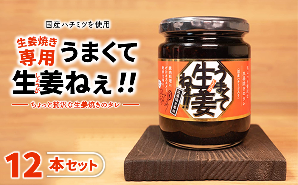 うまくて生姜ねぇ!!生姜焼き専用12本セット 【しょうが 国産 醤油漬け しょうが焼き タレ ごはんのお供 調味料 薬味 隠し味 猪苗代町 福島県】