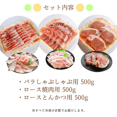 【ブランド豚】柔らかジューシーな肉質!「和豚もちぶた」3種セット1.5kg【配送不可地域：離島】【1476933】