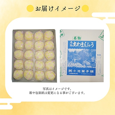 会津・柳津名物　災難に「あわ」ない　厄除け「あわまんじゅう」20個入り【配送不可地域：離島】【1446556】