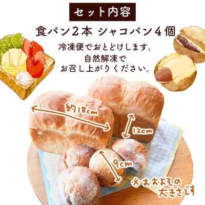 シャコ・デ・パン 国産小麦のパンセット【冷凍】 (食パン ロールパン)【配送不可地域：離島】【1733765】