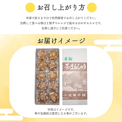 創業から伝わる　自家製餡にこだわった茶色の「茶まんじゅう」10個入り【配送不可地域：離島】【1446550】