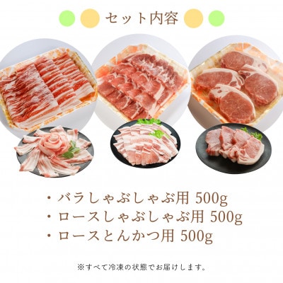 【ブランド豚】柔らかジューシーな肉質!「和豚もちぶた」3種セット1.5kg【配送不可地域：離島】【1476933】