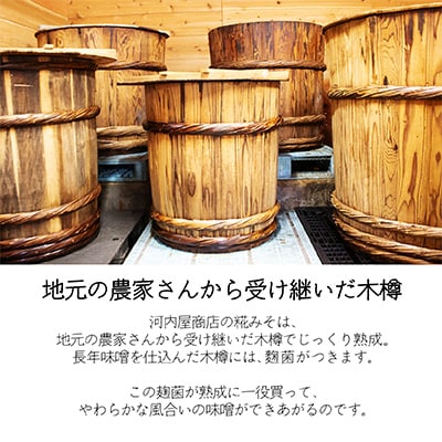 【無添加・木樽熟成】材料は大豆・塩・糀のみ!やわらかな風合い「会津糀みそ」1年熟成【配送不可地域：離島】【1469687】