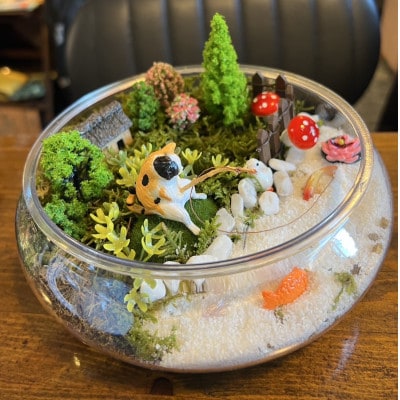 苔(コケ)とジオラマ、フィギュアを使ったテラリウム作り!!【配送不可地域：離島・沖縄県】【1593797】