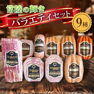 筑波ハム ハム・ベーコン・ソーセージ バラエティ9品 茨城県産 常陸の輝き ブランド豚 銘柄豚【配送不可地域：離島・沖縄県】【1445478】