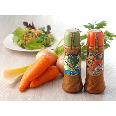 グルービーのパスタ&ドレッシング・お試しセット【パスタ2食+ドレッシング2本(にんじん・セロリ)】【配送不可地域：離島・沖縄県】【1624113】