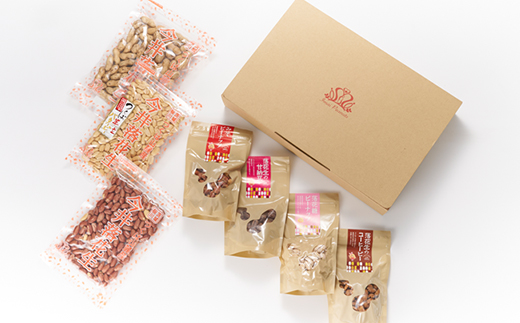 筑波山麓 落花生3種・豆菓子4種セット【配送不可地域：離島・沖縄県】【1654393】