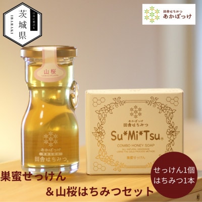 【巣蜜せっけん】濃蜜もちぷる洗顔せっけんと山桜はちみつセット【配送不可地域：離島・沖縄県】【1690629】