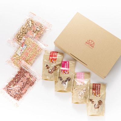 筑波山麓 落花生3種・豆菓子4種セット【配送不可地域：離島・沖縄県】【1654393】