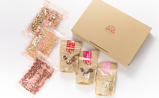 筑波山麓 落花生3種・豆菓子3種セット【配送不可地域：離島・沖縄県】【1654391】