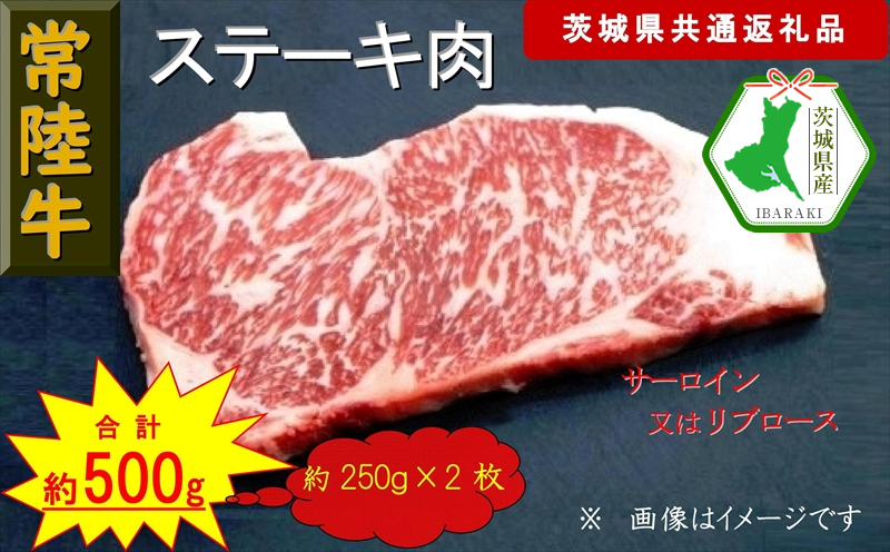 【常陸牛】ステーキ用肉 約500g（茨城県共通返礼品）【常陸牛　茨城県産　日立市】