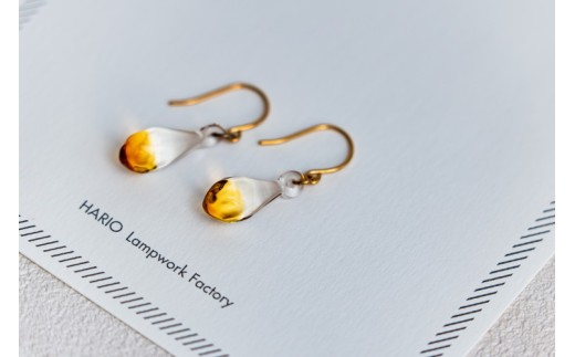 こがこもれびあーと　ピアス（フラム）※着日指定可 ※ギフト対応可 | 耐熱 ガラス アクセサリー ランプワークファクトリー 職人 繊細 フォーマル カジュアル ピアス 20代 30代 40代 ギフト 贈答 贈り物 プレゼント お祝 ご褒美 記念品 HARIO ハリオ _DP66