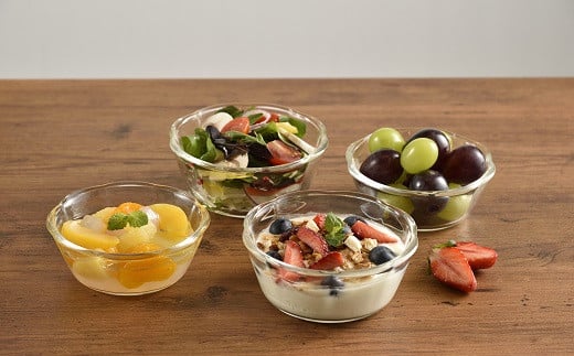 HARIO 耐熱ガラス製スイーツボウル8個セット（スイーツボウル200×4個／スイーツボウル300×4個）[SWB-2012][SWB-2412] ※着日指定不可 ｜ハリオ 耐熱 ガラス 器 キッチン 日本製 ガラスボウル_BE23