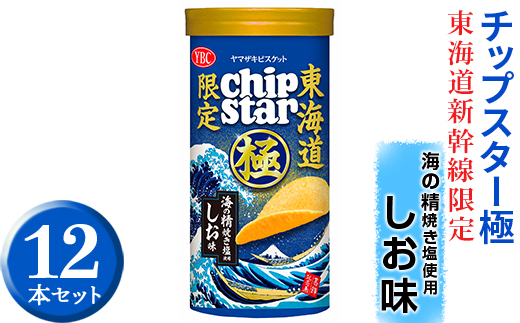 チップスター極　東海道新幹線限定 海の精焼き塩使用しお味　12本セット ※着日指定不可 | 菓子 お菓子 ポテトチップス おかし おやつ おつまみ つまみ スナック スナック菓子 ポテチ チップス チップスター YBC スイーツ ご家庭用 手土産 ギフト 贈答 贈り物 プレゼント お中元 お歳暮 夏休み 冬休み 茨城県 古河市 地域限定 送料無料 _FA01