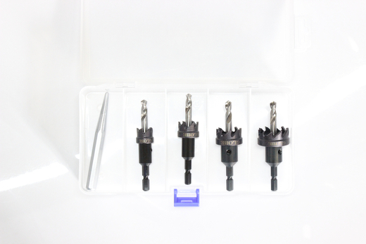 高品質ホールソー4種セット　薄板にもバリの少ないキレイな穴があけられます！TiAlNコーテイングで切れ味＆耐久性抜群！プロ加工からDIYまで　コバルトホールメタルソーセット4P 16mm 20mm 25mm 30mm _GD04