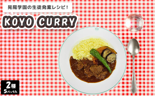 【晃陽学園の生徒発案レシピ！】KOYO CURRY　2種　5パック入り ※離島への配送不可