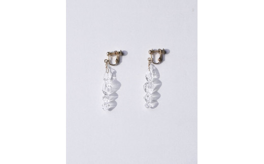 HARIO イヤリング ミルキーウェイ HAA-MW-E｜耐熱 ガラス アクセサリー ハリオ 職人 繊細 フォーマル カジュアル きれいめ おしゃれ 20代 30代 40代 贈答 プレゼント ギフト 贈り物 お祝 ご褒美 記念品 _FU01 ※離島への配送不可