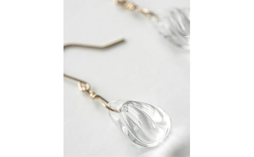 HARIO ピアス「プリュイ K10」シリーズ［HAW-PL-P-K10］｜耐熱 ガラス アクセサリー ハリオ ランプワークファクトリー 職人 繊細 フォーマル カジュアル きれいめ おしゃれ 20代 30代 40代 贈答 プレゼント ギフト 贈り物 お祝 ご褒美 記念品 _EB21