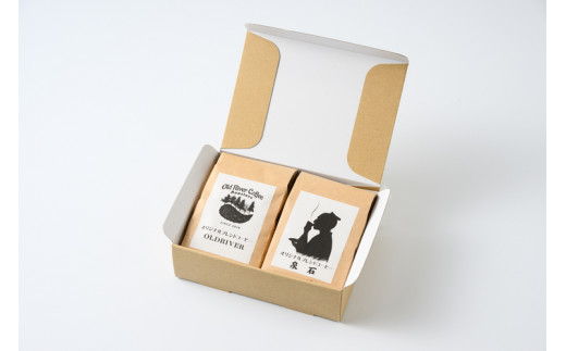 オリジナルブレンドコーヒー2種400g（OLDRIVER200g、泉石200g）｜ブレンド 焙煎 自家焙煎 ロースト 飲料 ドリンク お取り寄せ 個包装 詰め合わせ 飲み比べ アソート 専門店 おしゃれ ギフト COFFEE　コーヒー 珈琲 茨城県 古河市 送料無料  ギフト 贈答 贈り物 プレゼント お祝 ご褒美 記念日 記念品 景品 _EP02