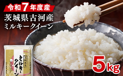 令和7年産 古河産ミルキークイーン（5kg） | 米 こめ コメ 5キロ ミルキークイーン みるきーくいーん 古河市産 茨城県産 贈答 贈り物 プレゼント 茨城県 古河市 直送 産地直送 送料無料 着日指定可 着日指定OK ※2025年9月中旬頃より順次発送予定 _DP08