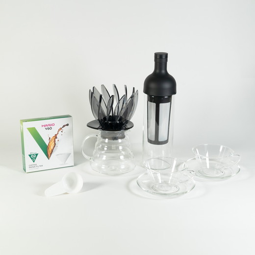 HARIO SUIRENドリッパーセット(ブラック）｜ハリオ はりお 耐熱 ガラス 日用品 キッチン用品 日本製 おしゃれ かわいい コーヒー ドリップ ドリッパー ハンドドリップ セット ※離島への配送不可_DL29