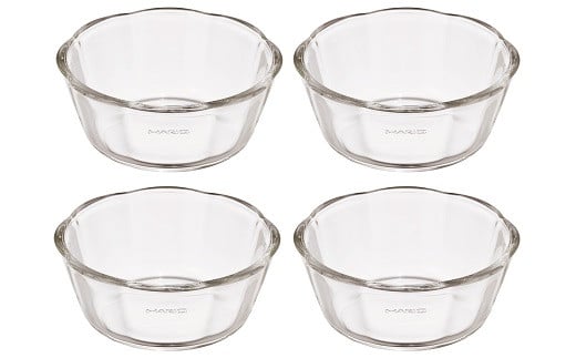 HARIO 耐熱ガラス製スイーツボウル8個セット（スイーツボウル200×4個／スイーツボウル300×4個）[SWB-2012][SWB-2412] ※着日指定不可 ｜ハリオ 耐熱 ガラス 器 キッチン 日本製 ガラスボウル_BE23