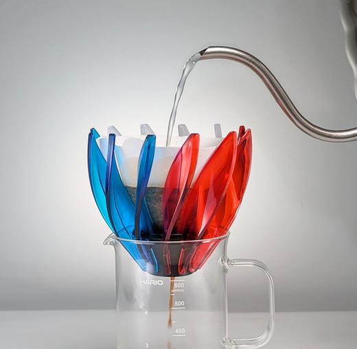 HARIO SUIRENトリコロールドリッパーセット(ペールグレー）｜ハリオ はりお 耐熱 ガラス 日用品 キッチン用品 日本製 おしゃれ かわいい コーヒー ドリップ ドリッパー ハンドドリップ セット ※離島への配送不可_DL32