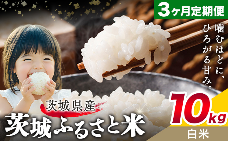 米 茨城 ふるさと米 白米 10kg 5kg×2袋 3回お届け 定期便《申込月の翌月から出荷開始》茨城県 結城市 米 国産 お米 おこめ お弁当 おにぎり