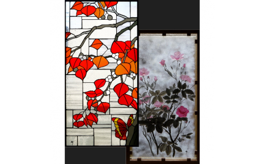 大判ステンドグラス・オーダーメイド | ステンドグラス オーダーメイド オーダー品 インテリア 工芸品 ギフト 贈答品 プレゼント 日本製 1点もの アート 作品 置き物 工芸 伝統 ガラス 茨城県 龍ケ崎市
